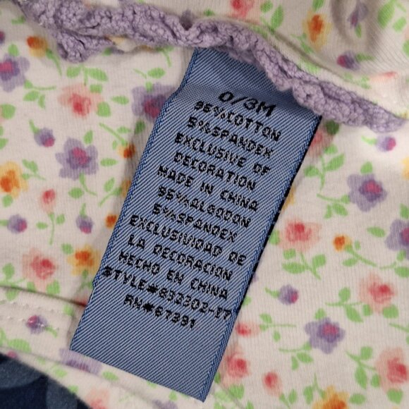 koala kids onesie 0-3 months purple flowers - Picture 5 of 10